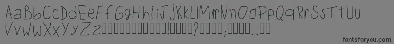 ChildwritingRegular Font – Black Fonts on Gray Background
