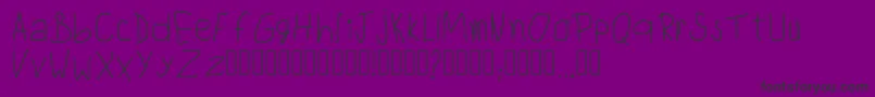 ChildwritingRegular Font – Black Fonts on Purple Background