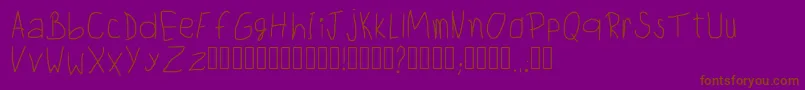 Police ChildwritingRegular – polices brunes sur fond violet