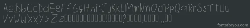 ChildwritingRegular-fontti – harmaat kirjasimet mustalla taustalla