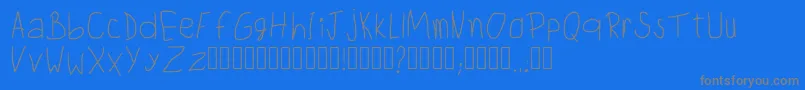 ChildwritingRegular Font – Gray Fonts on Blue Background