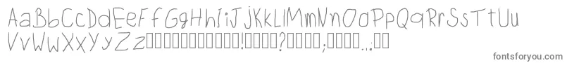ChildwritingRegular Font – Gray Fonts on White Background