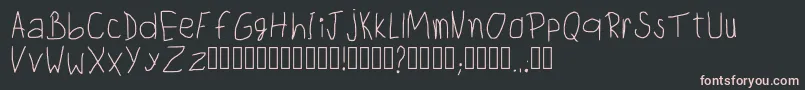 ChildwritingRegular Font – Pink Fonts on Black Background