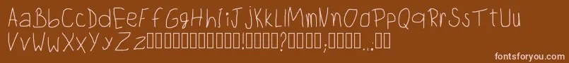Шрифт ChildwritingRegular – розовые шрифты на коричневом фоне