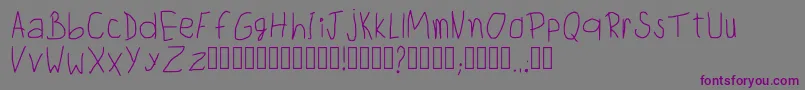ChildwritingRegular Font – Purple Fonts on Gray Background