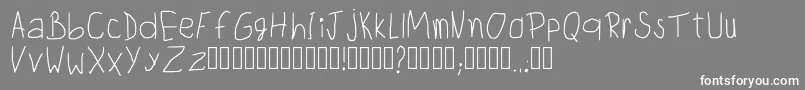 ChildwritingRegular Font – White Fonts on Gray Background