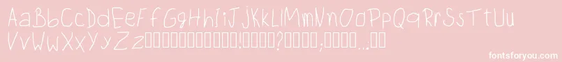 ChildwritingRegular Font – White Fonts on Pink Background