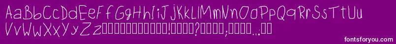 ChildwritingRegular Font – White Fonts on Purple Background