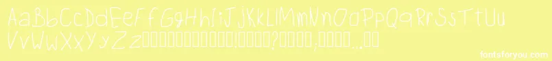 ChildwritingRegular Font – White Fonts on Yellow Background