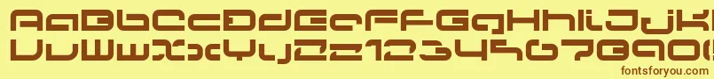 Шрифт LvdcPapicon – коричневые шрифты на жёлтом фоне