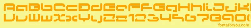 LvdcPapicon Font – Orange Fonts on Yellow Background