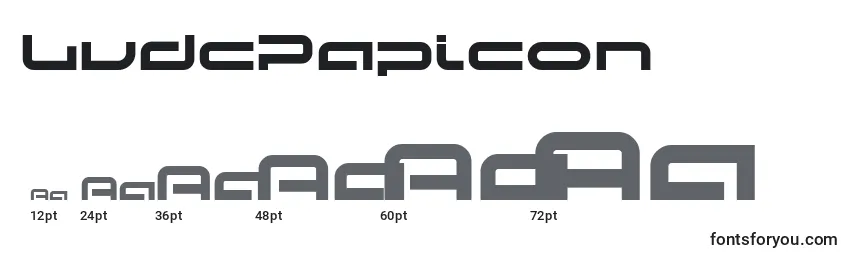 Размеры шрифта LvdcPapicon