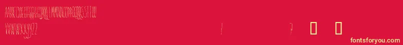 Fonte SwiftDeath – fontes amarelas em um fundo vermelho