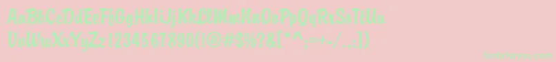 Brody Font – Green Fonts on Pink Background