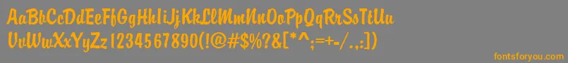 Brody Font – Orange Fonts on Gray Background