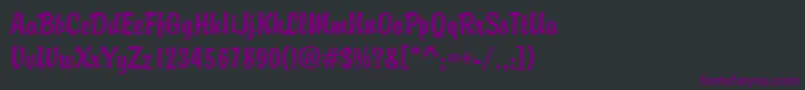 フォントBrody – 黒い背景に紫のフォント