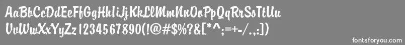 フォントBrody – 灰色の背景に白い文字