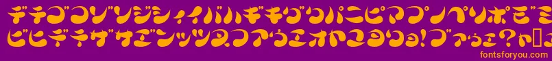 フォントParade20k – 紫色の背景にオレンジのフォント