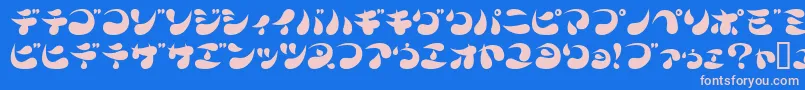 フォントParade20k – ピンクの文字、青い背景