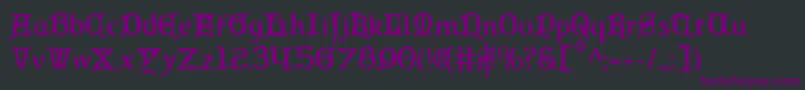 フォントQueencountryc – 黒い背景に紫のフォント