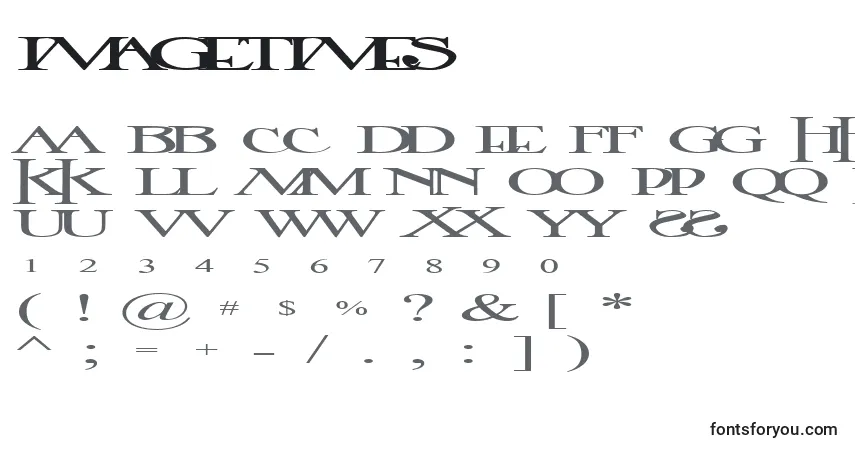 A fonte ImageTimes – alfabeto, números, caracteres especiais