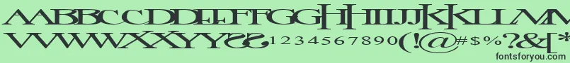 ImageTimes-fontti – mustat fontit vihreällä taustalla