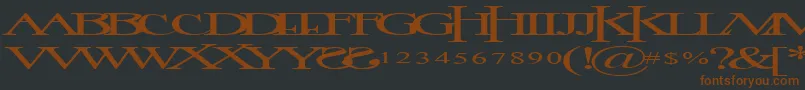 Fonte ImageTimes – fontes marrons em um fundo preto