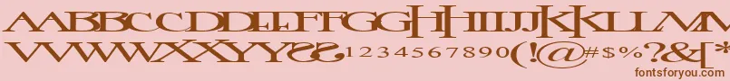 ImageTimes Font – Brown Fonts on Pink Background
