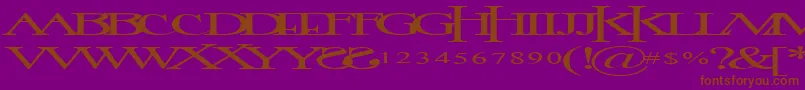 ImageTimes Font – Brown Fonts on Purple Background