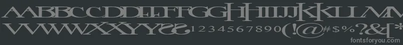 ImageTimes Font – Gray Fonts on Black Background