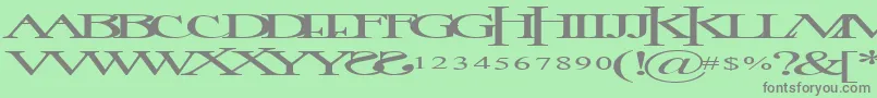 ImageTimes Font – Gray Fonts on Green Background