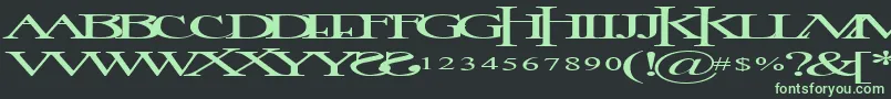 ImageTimes-fontti – vihreät fontit mustalla taustalla