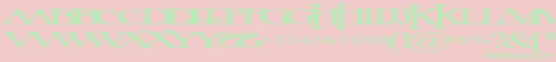 ImageTimes-Schriftart – Grüne Schriften auf rosa Hintergrund