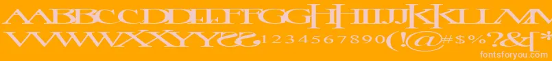 ImageTimes Font – Pink Fonts on Orange Background