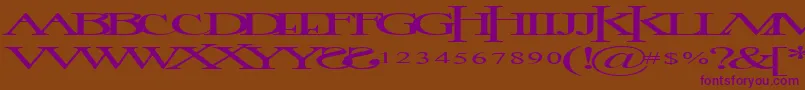 ImageTimes Font – Purple Fonts on Brown Background