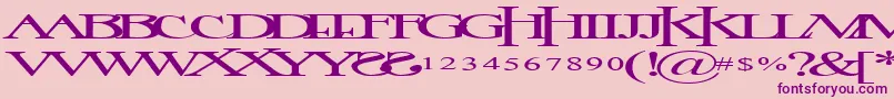 ImageTimes Font – Purple Fonts on Pink Background