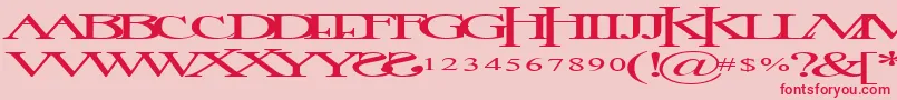 ImageTimes Font – Red Fonts on Pink Background