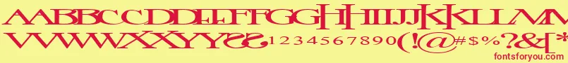 ImageTimes Font – Red Fonts on Yellow Background