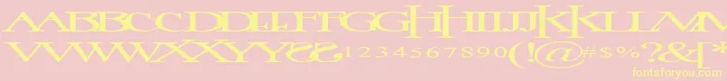 ImageTimes Font – Yellow Fonts on Pink Background