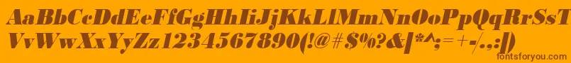 fuente UrwbodonidextbolextnarOblique – Fuentes Marrones Sobre Fondo Naranja