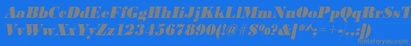 Police UrwbodonidextbolextnarOblique – polices grises sur fond bleu