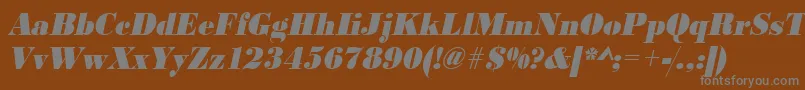 UrwbodonidextbolextnarOblique Font – Gray Fonts on Brown Background