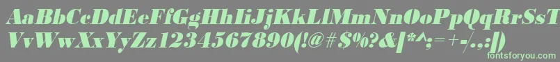 UrwbodonidextbolextnarOblique Font – Green Fonts on Gray Background