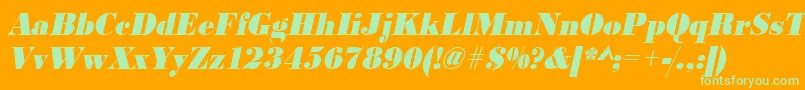 UrwbodonidextbolextnarOblique Font – Green Fonts on Orange Background