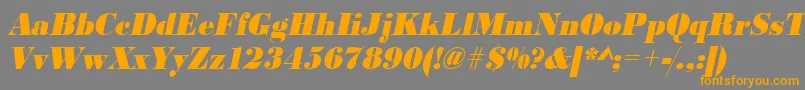 UrwbodonidextbolextnarOblique Font – Orange Fonts on Gray Background