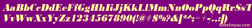 UrwbodonidextbolextnarOblique Font – Yellow Fonts on Purple Background