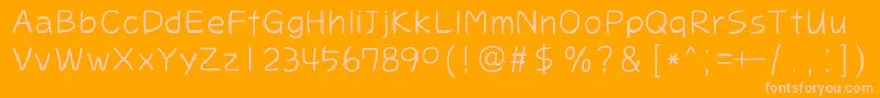 Mdeasop Font – Pink Fonts on Orange Background