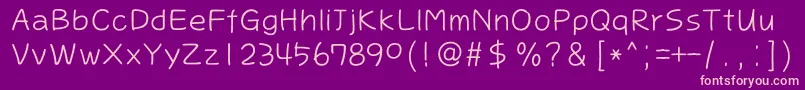 Mdeasop Font – Pink Fonts on Purple Background