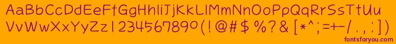 Шрифт Mdeasop – фиолетовые шрифты на оранжевом фоне