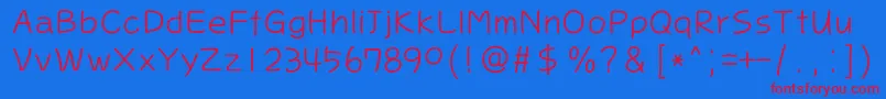 Mdeasop Font – Red Fonts on Blue Background